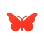 Деко фигурка пеперуда, Filz, 50 mm, червен