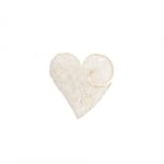 Деко фигурка сърце с фрески, Filz, 30 mm, кремав
