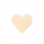 Деко фигурка сърце симетрично, Filz, 30 mm, кремав