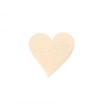 Деко фигурка сърце, Filz, 30 mm, кремав
