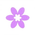 Деко фигурка цвете в цвете, филц, 30 mm, виолетов