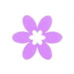 Деко фигурка цвете в цвете, филц, 40 mm, виолетов