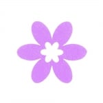 Деко фигурка цвете в цвете, филц, 45 mm, виолетов