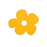 Деко фигурка цвете с извивки, филц, 20 mm, жълт