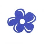 Деко фигурка цвете с извивки, филц, 30 mm, лилав