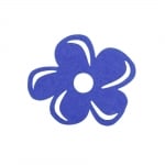 Деко фигурка цвете с извивки, филц, 50 mm, лилав