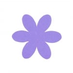 Деко фигурка цвете, филц, 55 mm, виолетов