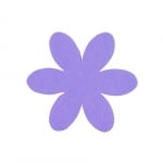 Деко фигурка цвете, филц, 65 mm, виолетов