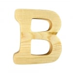 Буква декоративна RicoDesign, "B", натурално дърво, 8 cm