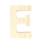 Буква декоративна RicoDesign, "E", натурално дърво, 8 cm