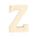 Буква декоративна RicoDesign, "Z", натурално дърво, 8 cm