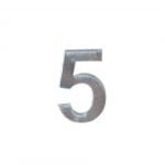Декоративен символ RicoDesign, "5", SILVER, 32/23 mm