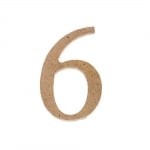 Декоративен символ RicoDesign, "6", MDF, 4,1x2,6 cm