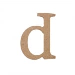 Декоративен символ RicoDesign, "d", MDF, 4,1x2,8 cm