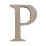 Декоративен символ RicoDesign, "P", MDF, 4,1x3,3 cm