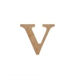 Декоративен символ RicoDesign, "v", MDF, 2,6X2,9 cm