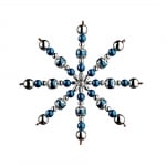 Креативен комплект за направата на звезда от перли, Ø 15 cm, 1 брой, синьо/ сребро