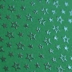 Фото картон с орнаментен лак, 220 g/m2, 47 x 69 cm, 1 л, зелен със звезди