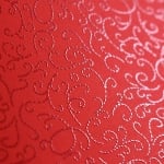 Фото картон с орнаментен лак, 220 g/m2, 47 x 69 cm, 1 л, минг червен