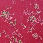 Хартия ръчна памучна, 50 g/m2, 50x70cm, 1 л., червен с релефни растения