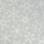 Хартия прозрачна твърда, 115 g/m2, 50 x 60 cm, 1 л, Снежинки бели