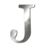 Декоративен символ RicoDesign, "J", SILVER, 32/21 mm