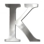 Декоративен символ RicoDesign, "K", SILVER, 32/29 mm