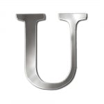 Декоративен символ RicoDesign, "U", SILVER, 32/27 mm