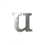 Декоративен символ RicoDesign, "u", SILVER, 24/21 mm