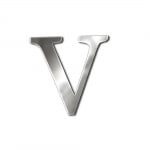 Декоративен символ RicoDesign, "v", SILVER, 24/22 mm