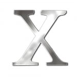 Декоративен символ RicoDesign, "X", SILVER, 32/30 mm