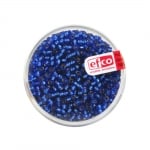 Индиански перли, сребриста нишка, ф 2,6 mm, ~1100 бр., сини
