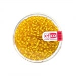 Индиански перли, сребриста нишка, ф 3,5 mm, ~400 бр., жълти