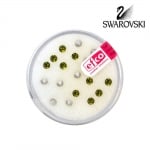 Кристали Swarovski Chatons, ф 3 mm, 20 бр., маслина