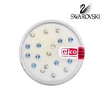 Кристали Swarovski Chatons, ф 3 mm, 20 бр., светъл сапфир