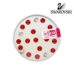 Кристали Swarovski Chatons, ф 4 mm, 20 бр., светъл сиам