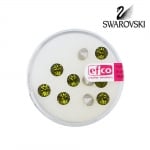 Кристали Swarovski Chatons, ф 5 mm, 10 бр., маслина