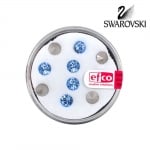 Кристали Swarovski Chatons, ф 5 mm, 10 бр., светъл сапфир