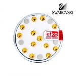 Кристали Swarovski, едностранно плоски, ф 4 mm, 20 бр., светложълти