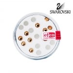 Кристали Swarovski, едностранно плоски, ф 4 mm, 20 бр., светъл топаз