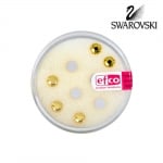 Кристали Swarovski, едностранно плоски, ф 5 mm, 10 бр., светложълти