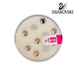 Кристали Swarovski, едностранно плоски, ф 5 mm, 10 бр., светъл топаз