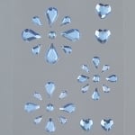 Самозалепващи кристали, Tropfen Mix, 31 бр., сини