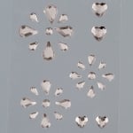 Самозалепващи кристали, Tropfen Mix, 4x7, 5x8, 6x10, 8x13 mm, 31 бр., кристал