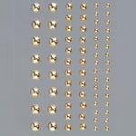 Самозалепващи се перли, Rund, кръг, 3 5 7 mm, 72 бр., златисти