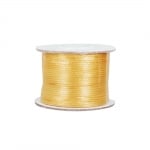 Сплетен шнур, сатен, 1,0 mm, 50 м. ролка, злато, опаковка 50