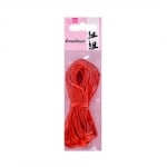 Сплетен шнур, сатен, 2 mm / 6 m, червен