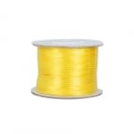 Сплетен шнур, сатен,1 mm, 50 м. ролка, жълт, опаковка 50