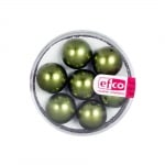 Стъклени восъчни перли, 12 mm, 7 бр., зелени