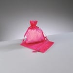 Торбичка от органза, 7,5 x 10 cm, розово